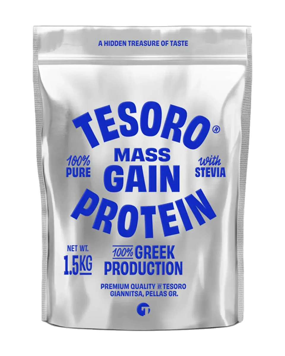 Tesoro Mass Gain Protein — Πραλίνα φουντουκιού · 1,5 kg